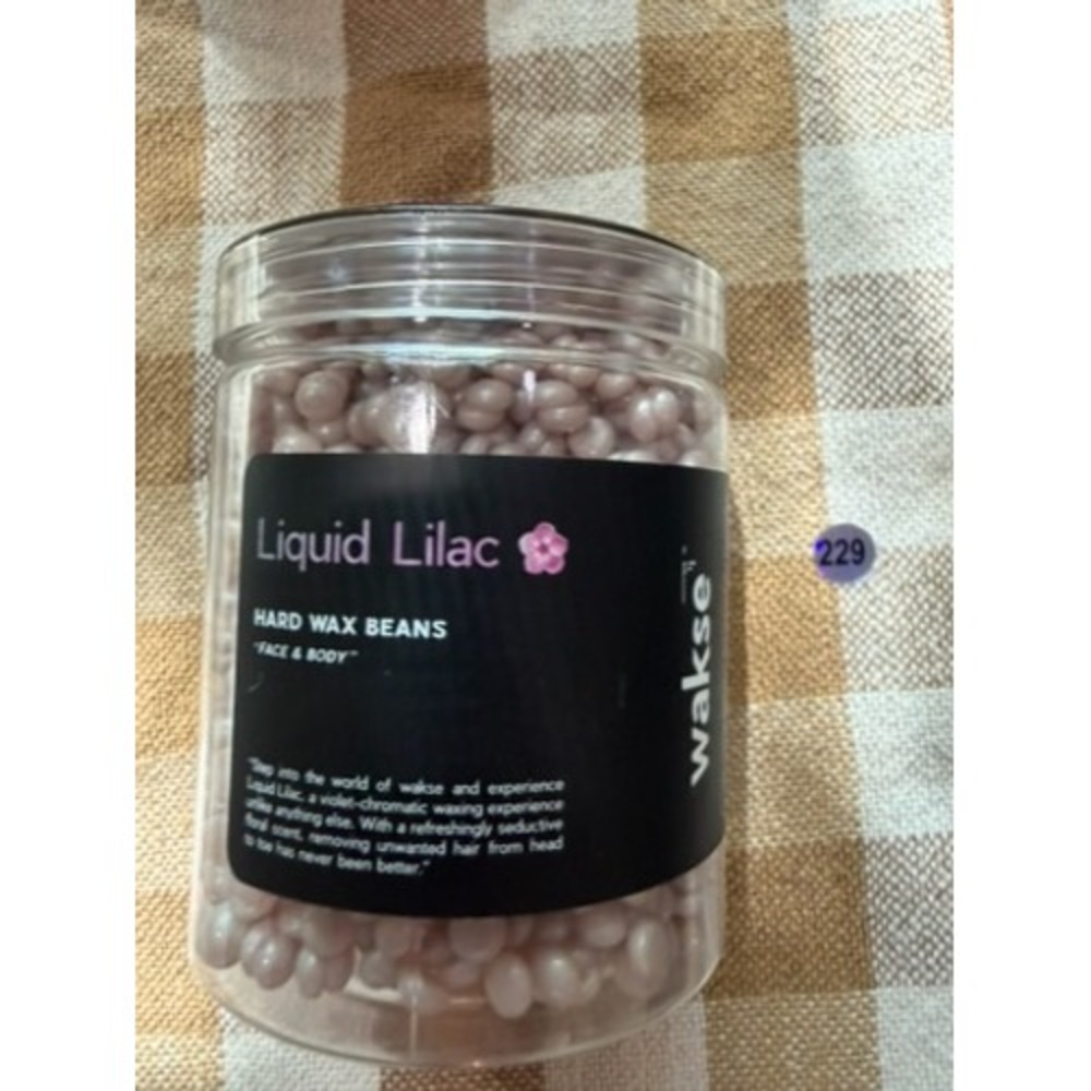 Wakse Liquid Lilac Hard Wax Beans Face and Body Hair Removal Beads 12.8oz Jar